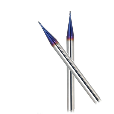 تنگستن کاربید میکرو پایان آسیاب 0.4mm 2 فلوت Hrc55