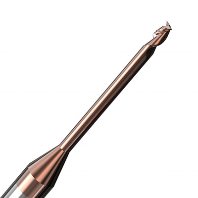 فولاد سختی بالا 2 فلوت کاربید پایان آسیاب 1.5mm مربع Hrc65